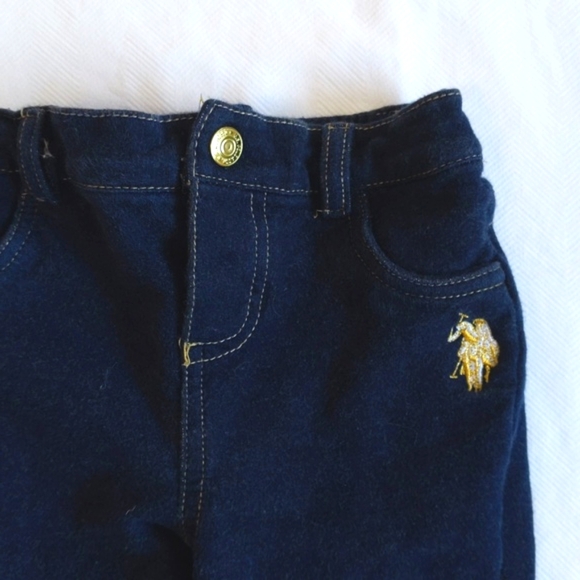 u.s. polo assn. stretch knit denim look jeggings 24 months baby girl - Picture 4 of 9